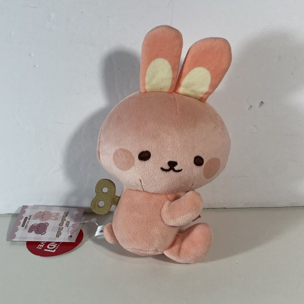 Windup Dolls Mini Plush Pink Bunny Rabbit Round1 Exclusive Kawaii